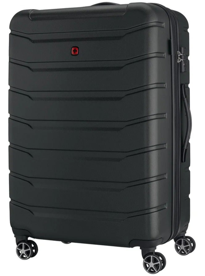 Wenger Vaiana 78 Cm Medium Hardside Expandable 4-Double Wheeled Check-In Luggage Trolley - Black - Image 4